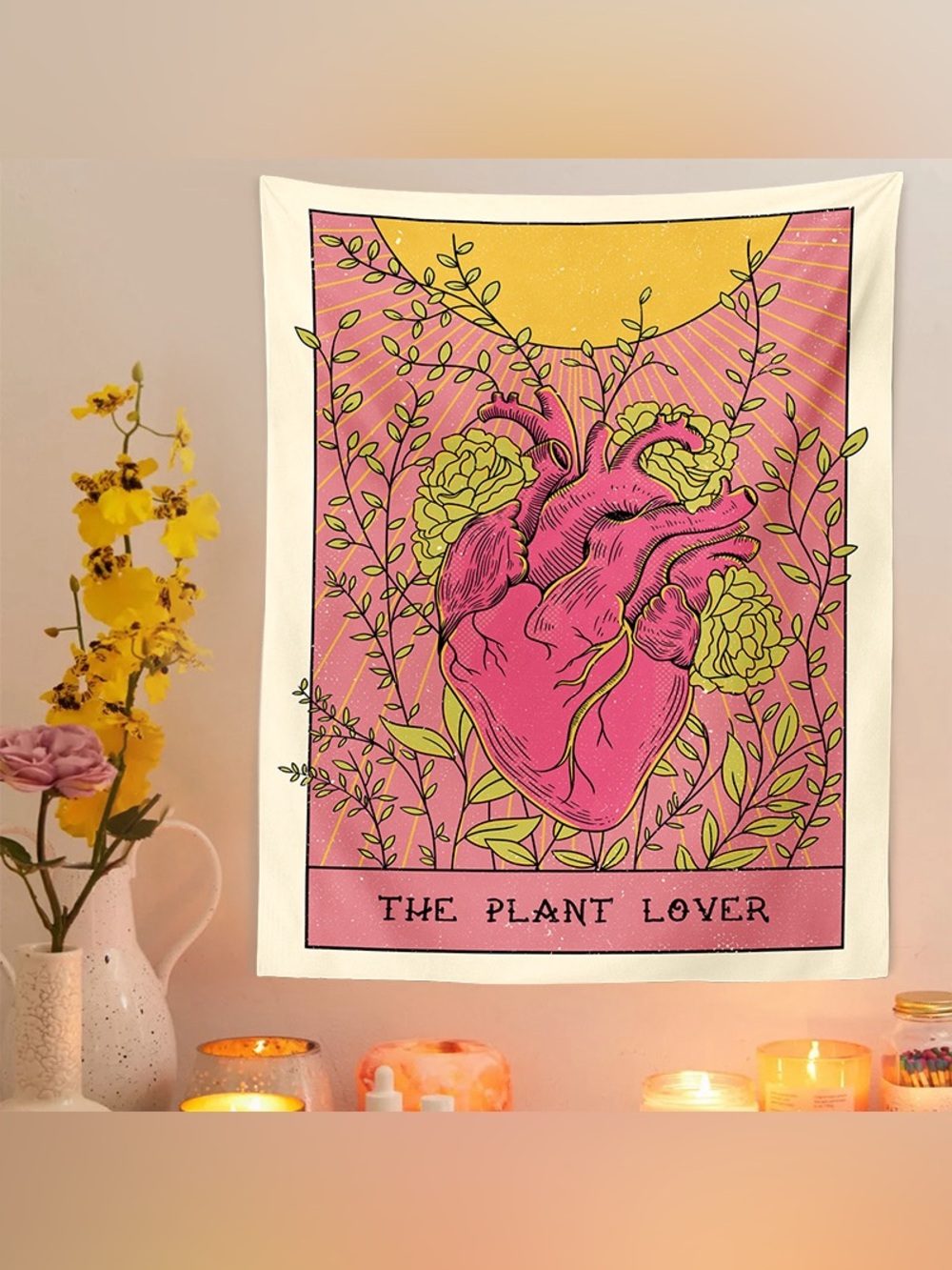 Vintage Tarot The Plant Lover Wall Decor Tapestry